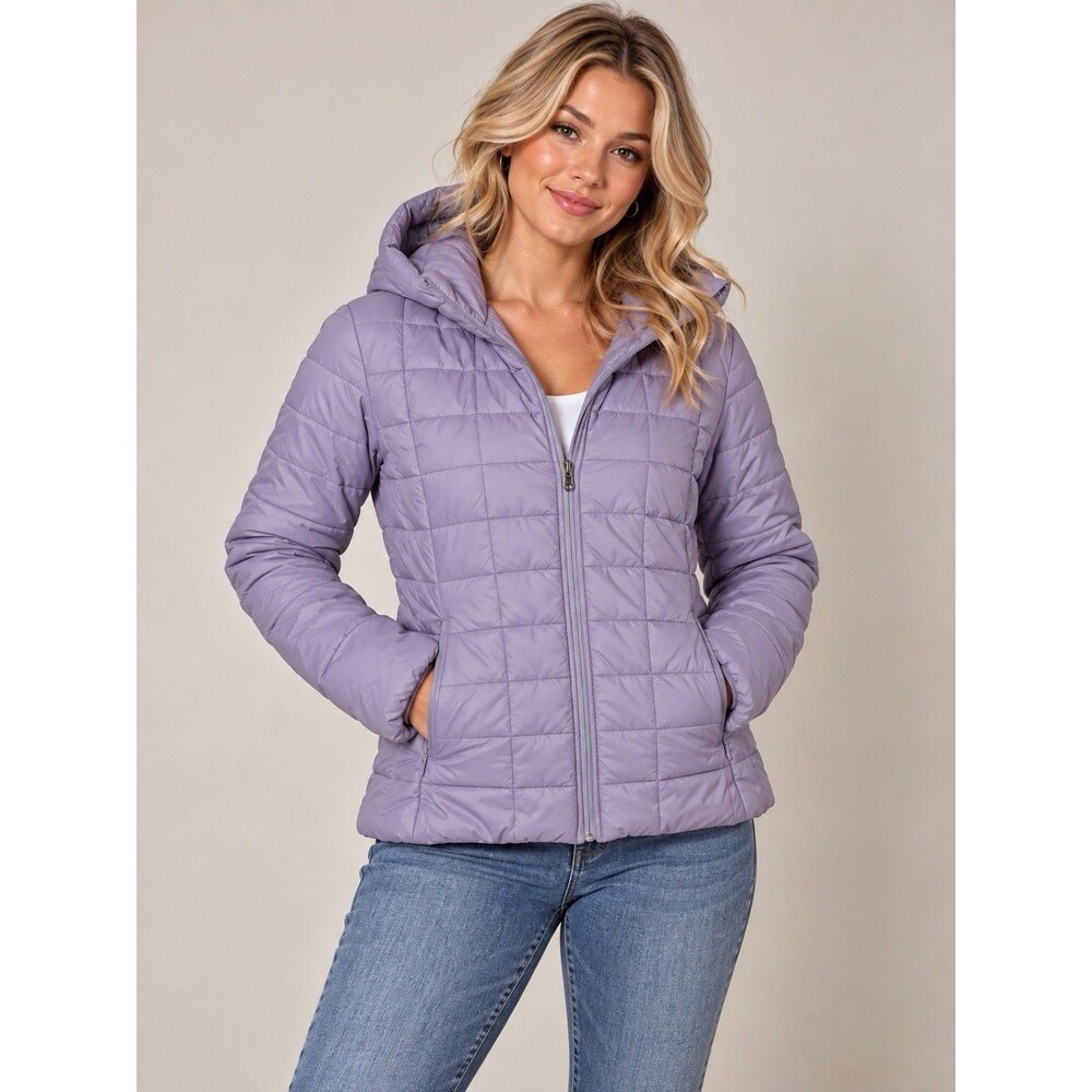 Under Armour ColdGear Women’s Medium Lavender Hooded Puffer Jacket